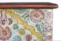 GINER Y COLOMER Bâûl coffre de rangement en bois de manguier couleur noyer, style ethnique avec détails en bronze, ouverture supérieure - 80x40x45 cm